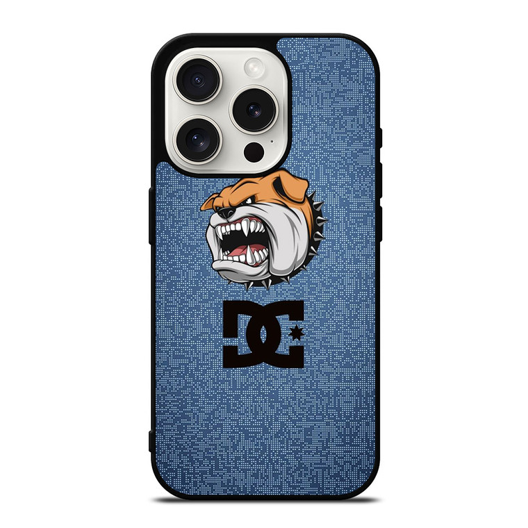 DC SKATE SHOES LOGO BULL DOG iPhone 15 Pro Case Cover