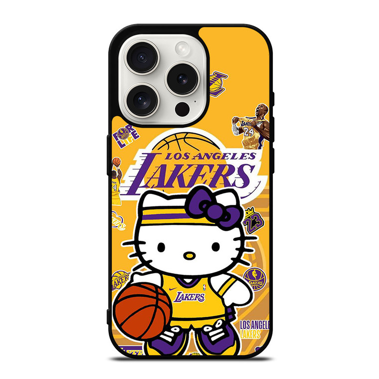 HELLO KITTY LA LAKERS KOBE BRYANT iPhone 15 Pro Case Cover