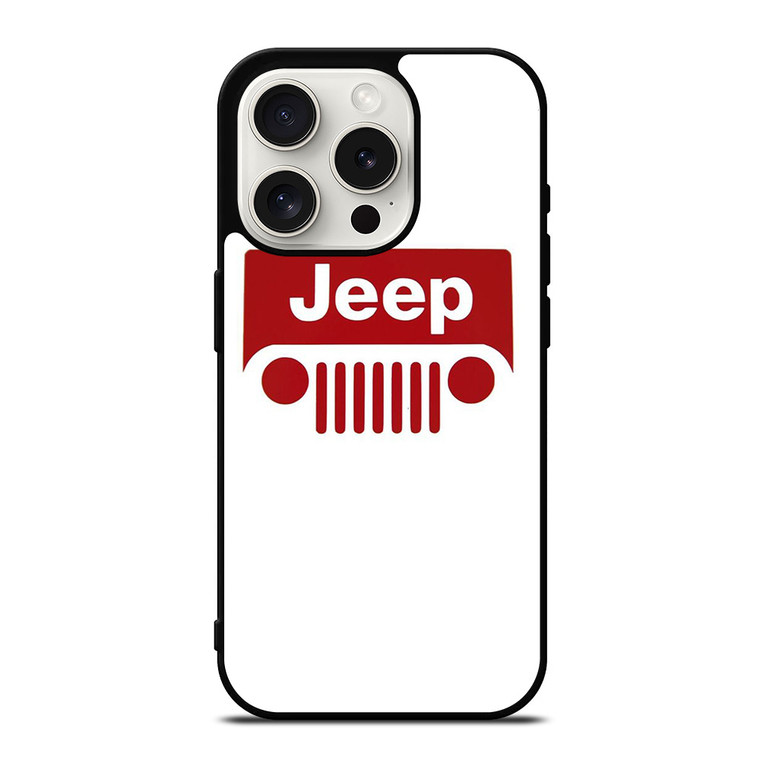 JEEP CAR LOGO RED iPhone 15 Pro Case Cover
