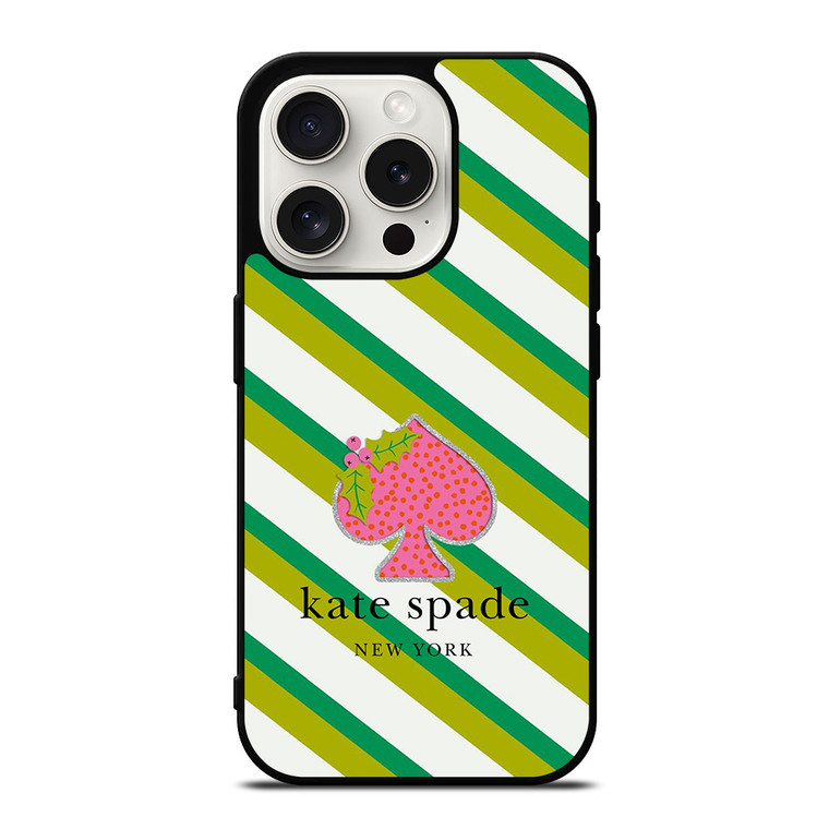 KATE SPADE NEW YORK LOGO FRUITY GREEN iPhone 15 Pro Case Cover