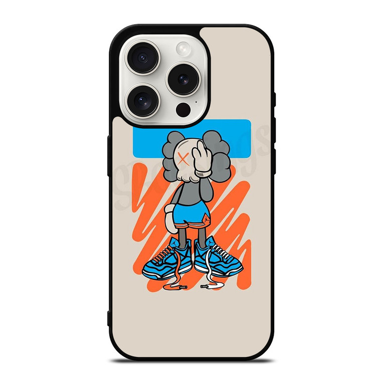 KAWS AIR JORDAN MASCOT iPhone 15 Pro Case Cover