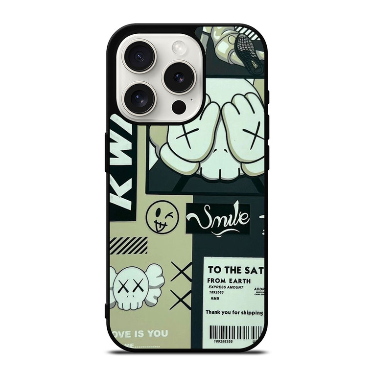 KAWS SMILE iPhone 15 Pro Case Cover