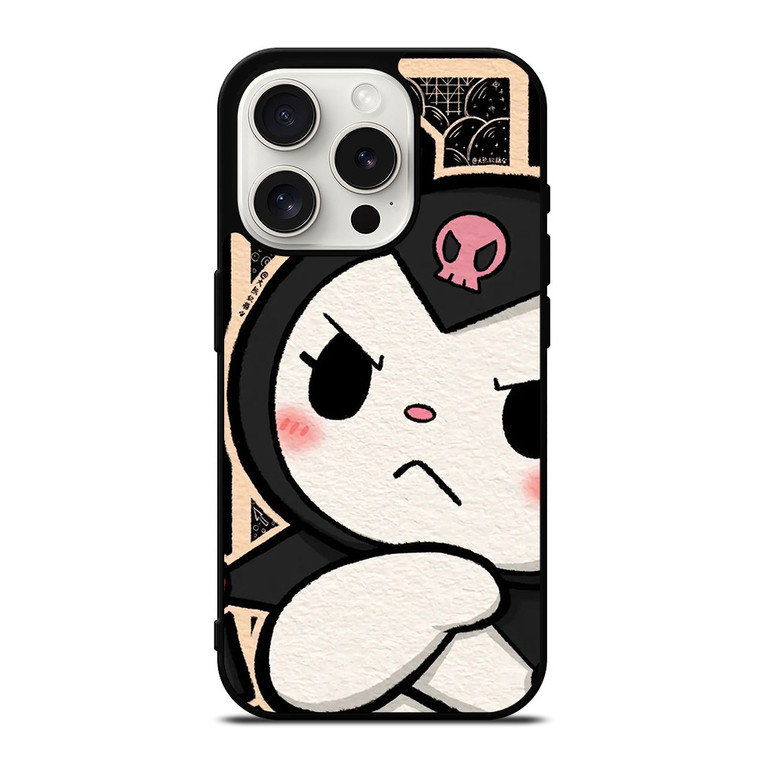 KUROMI SANRIO CARTOON MAD iPhone 15 Pro Case Cover