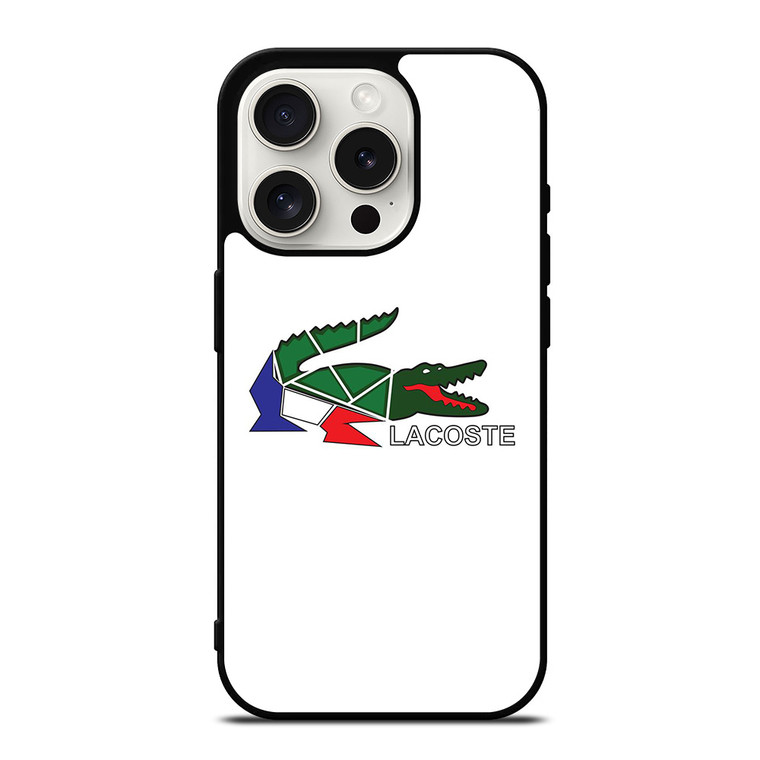 LACOSTE LOGO MOZAIC iPhone 15 Pro Case Cover