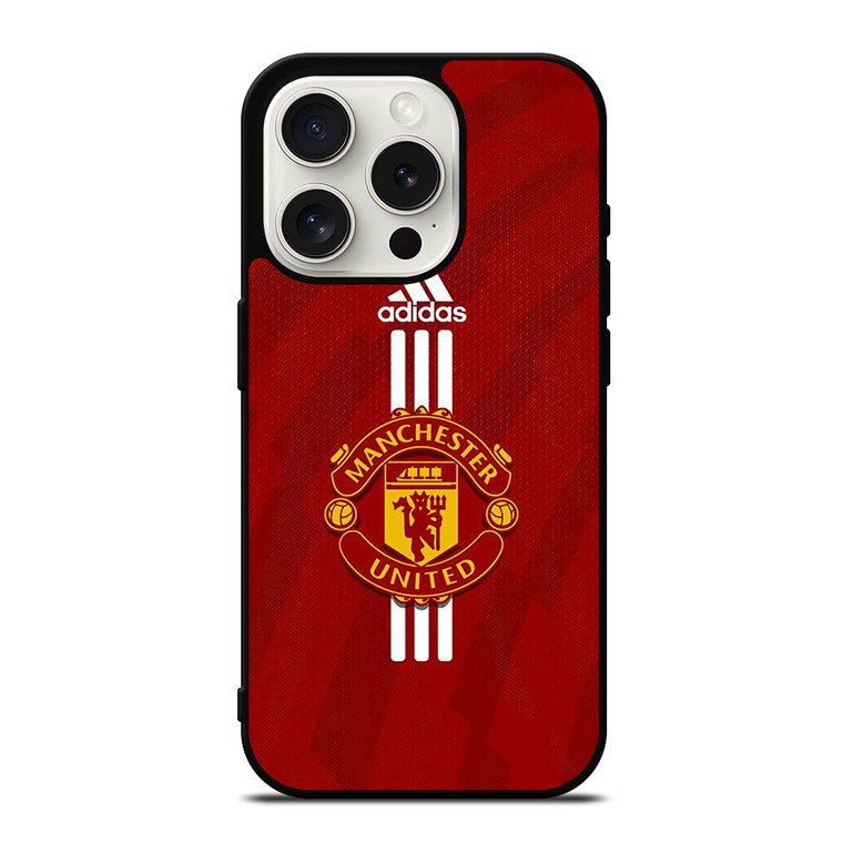 MANCHESTER UNITED FC FOOTBALL LOGO ADIDAS iPhone 15 Pro Case Cover
