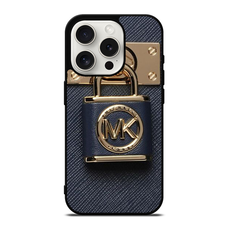 MICHAEL KORS LOGO MK PADLOCK iPhone 15 Pro Case Cover