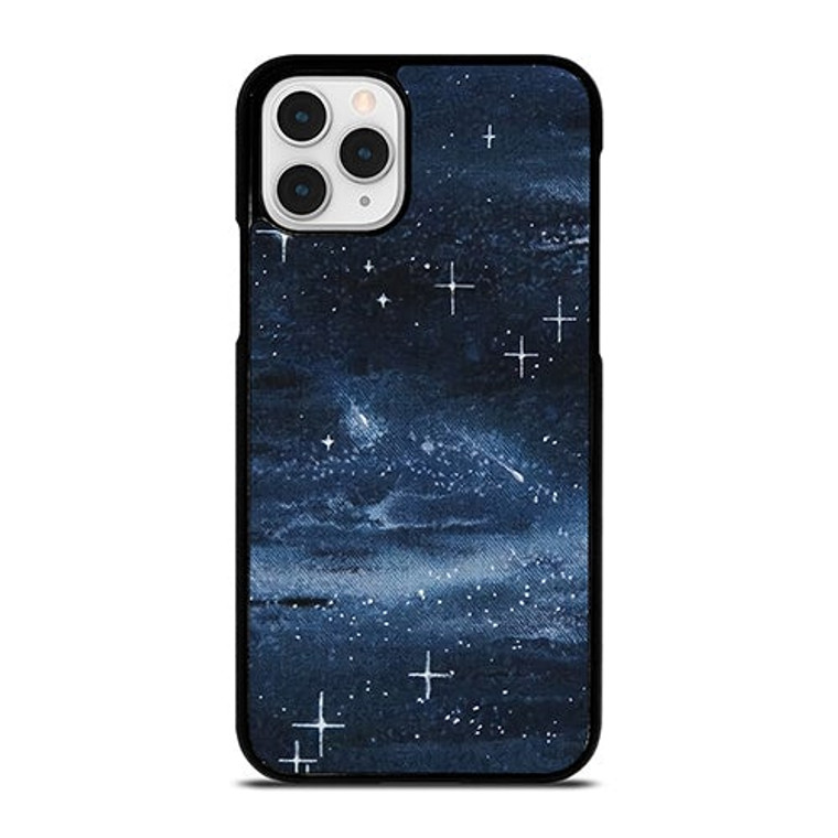 NAVY BLUE STAR FABRIC TEXTURE iPhone 11 Pro Case Cover