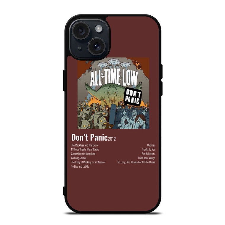 ALL TIME LOW DON'T PANIC 2012 iPhone 15 Plus Case Cover
