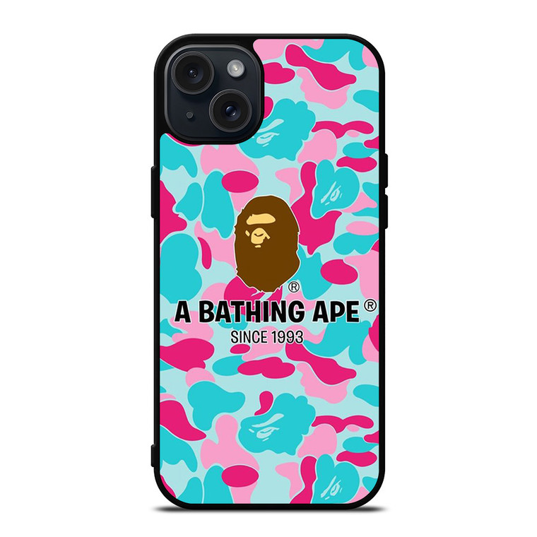 BAPE A BATHING APE CAMO iPhone 15 Plus Case Cover