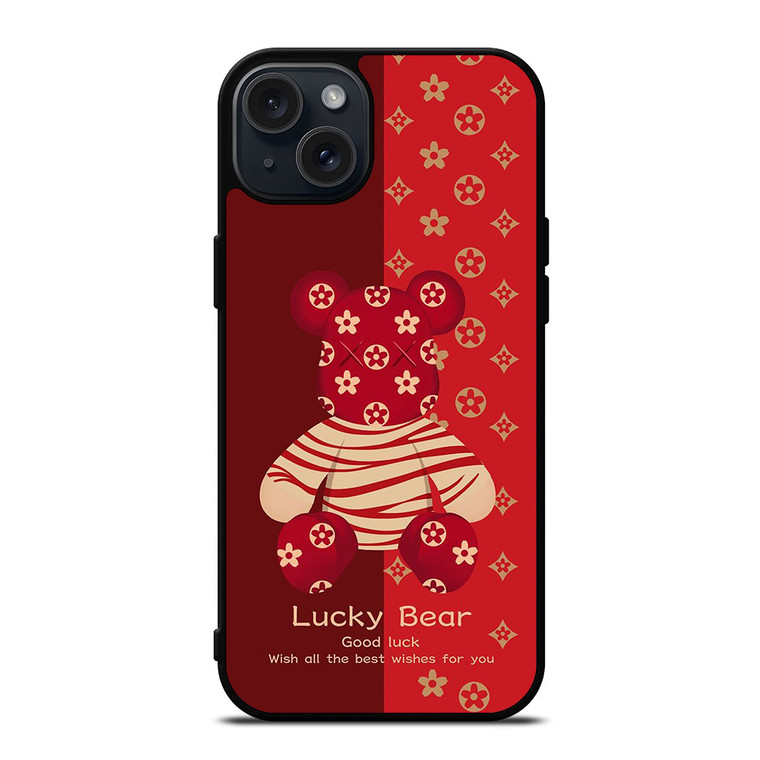 BEAR BRICK KAWS LUCKY iPhone 15 Plus Case Cover