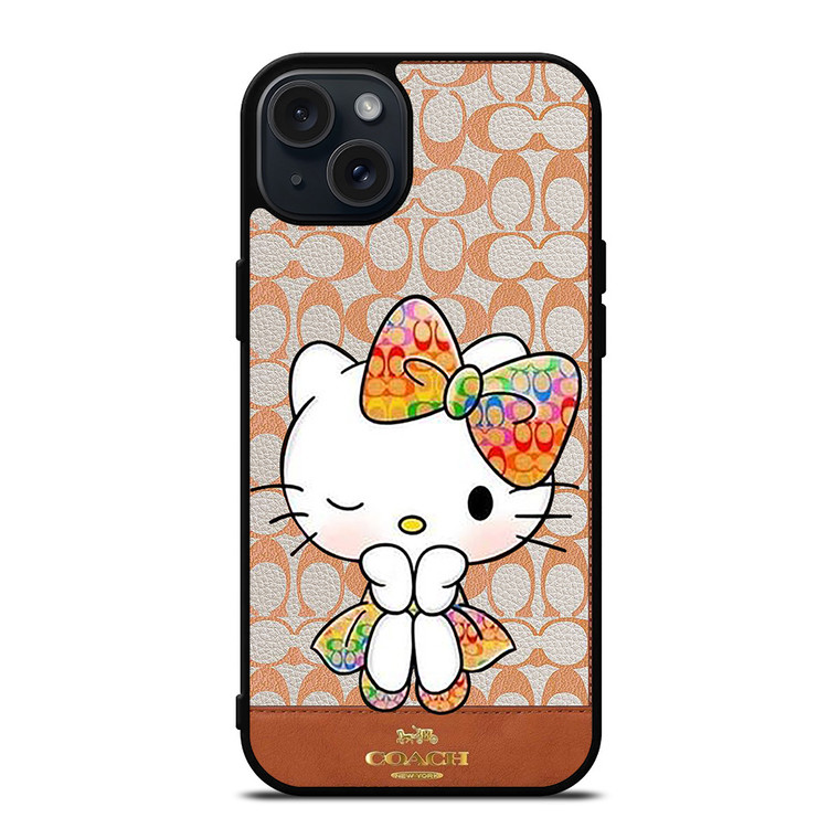 COACH NEW YORK LOGO HELLO KITTY iPhone 15 Plus Case Cover