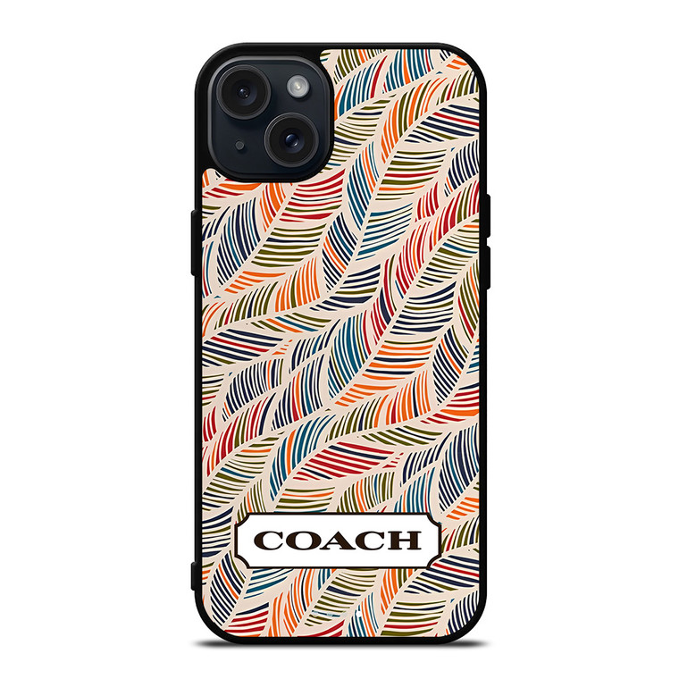 COACH NEW YORK LOGO MONOGRAM SEAMLESS PATTERN iPhone 15 Plus Case Cover