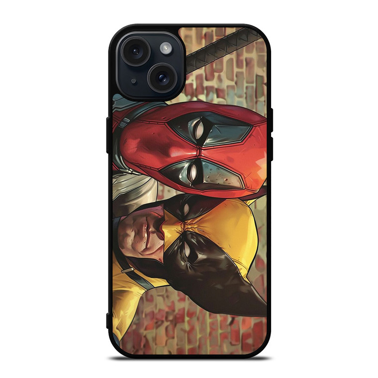 DEADPOOL X WOLVERINE MARVEL COMICS iPhone 15 Plus Case Cover