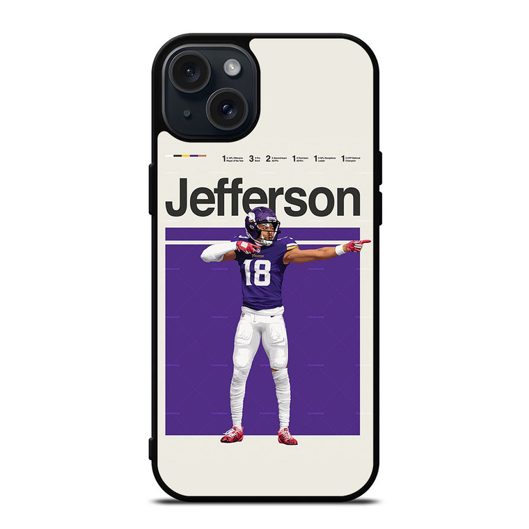 JUSTIN JEFFERSON NFL MINNESOTA VIKINGS iPhone 15 Plus Case Cover