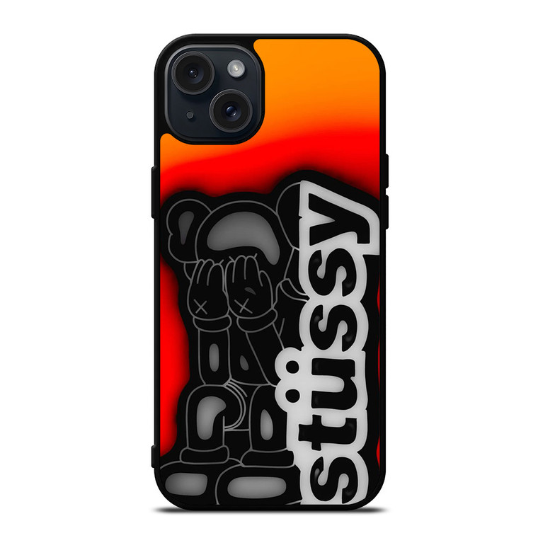 KAWS STUSSY iPhone 15 Plus Case Cover