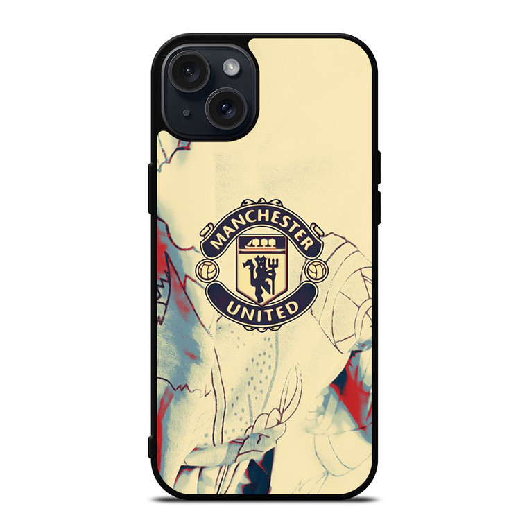 RED DEVILS MANCHESTER UNITED FC LOGO iPhone 15 Plus Case Cover