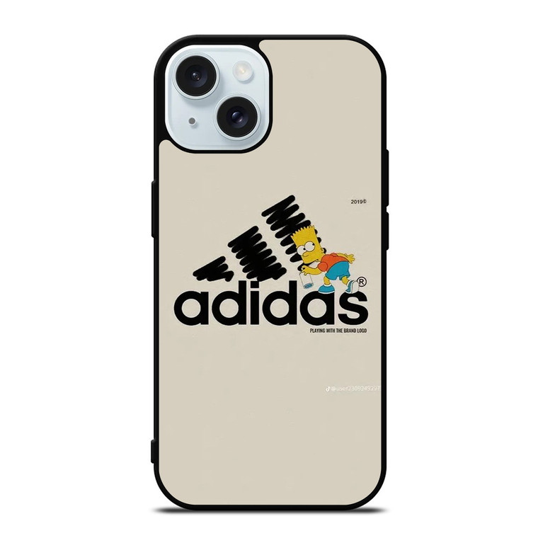 ADIDAS LOGO BART SIMPSONS iPhone 15 Case Cover