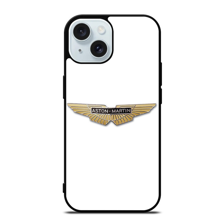 ASTON MARTIN CAR GOLD LOGO iPhone 15 Case Cover