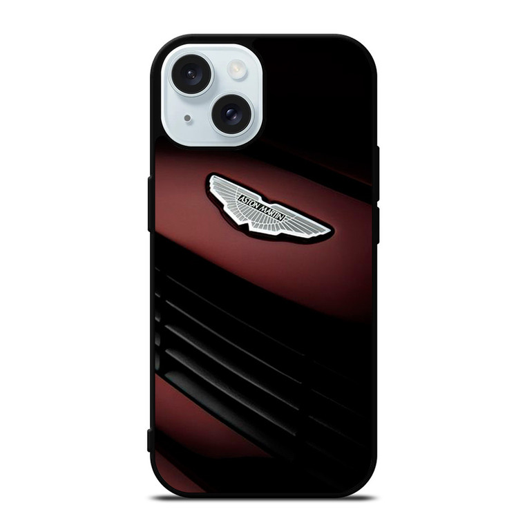 ASTON MARTIN RED CAR LOGO iPhone 15 Case Cover