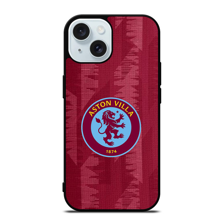 ASTON VILLA FC FOOTBALL CLUB LOGO iPhone 15 Case Cover