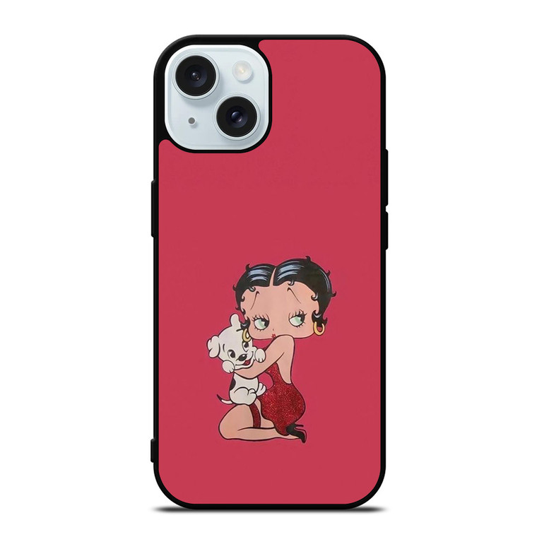 BETTY BOOP AND PUDGY CARTOON iPhone 15 Case Cover