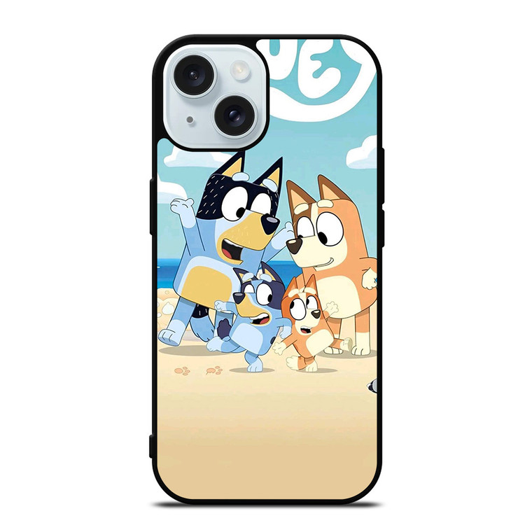 BLUEY HEELERS FAMILY CARTOON iPhone 15 Case Cover