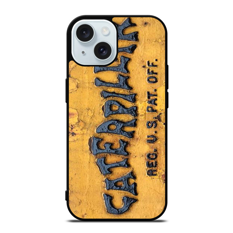 CATERPILLAR TRACTOR LOGO RUSTY EMBLEM iPhone 15 Case Cover CATERPILLAR TRACTOR LOGO RUSTY EMBLEM iPhone 15 Case Cover