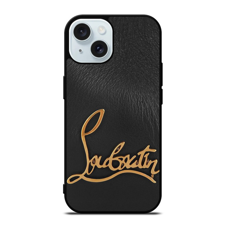 CHRISTIAN LOUBOUTIN LOGO LEATHER iPhone 15 Case Cover