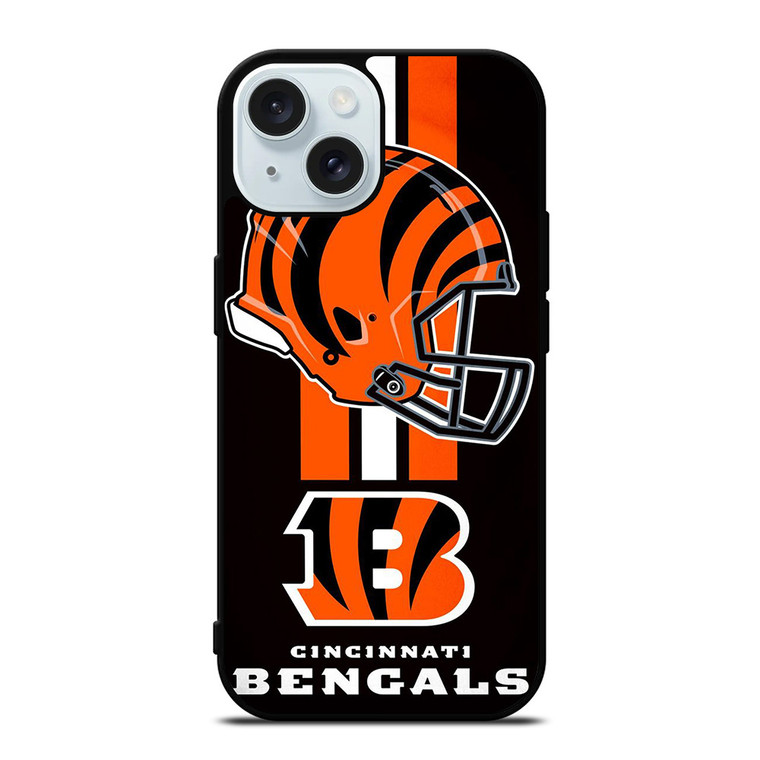 CINCINNATI BENGALS NFL FOOTBALL TEAM LOGO iPhone 15 Case Cover