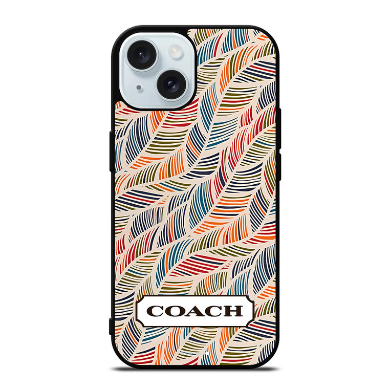 COACH NEW YORK LOGO MONOGRAM SEAMLESS PATTERN iPhone 15 Case Cover