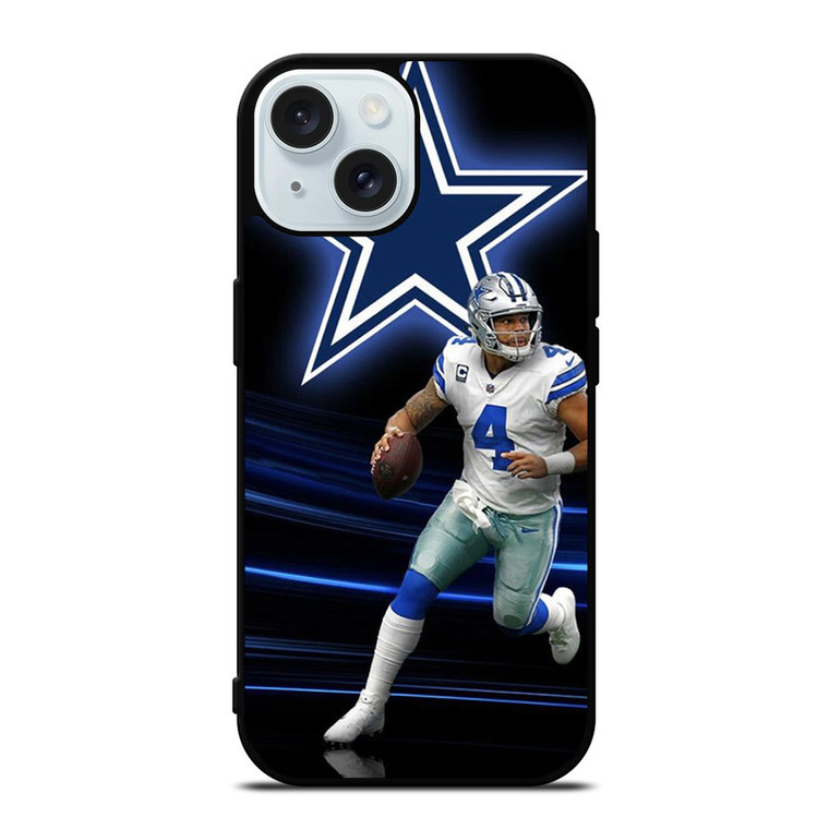 DAK PRESCOTT 4 DALLAS COWBOYS iPhone 15 Case Cover