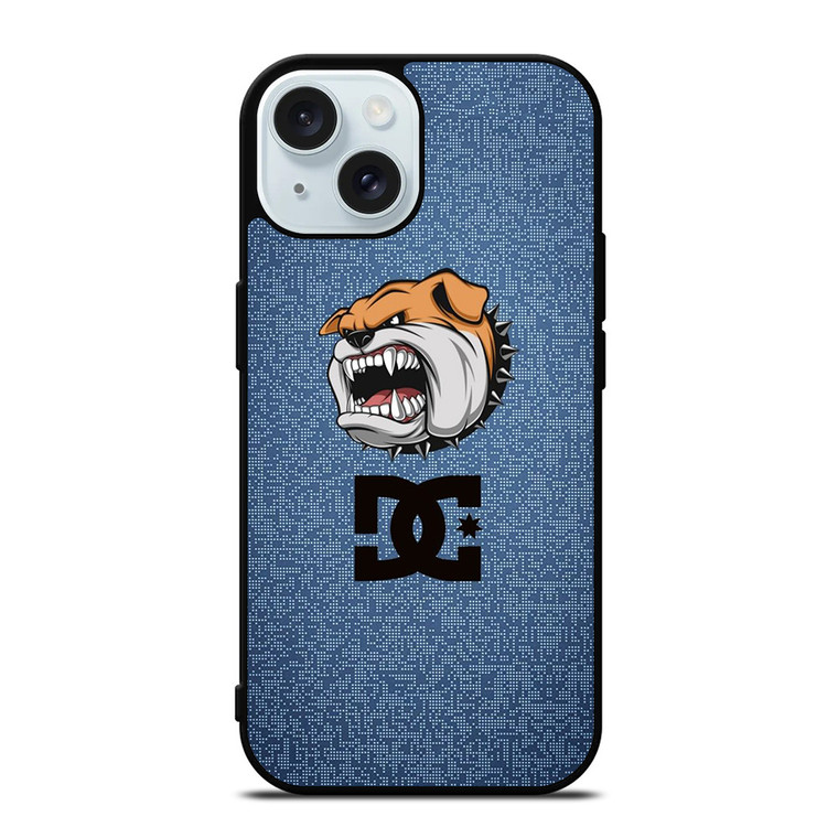 DC SKATE SHOES LOGO BULL DOG iPhone 15 Case Cover