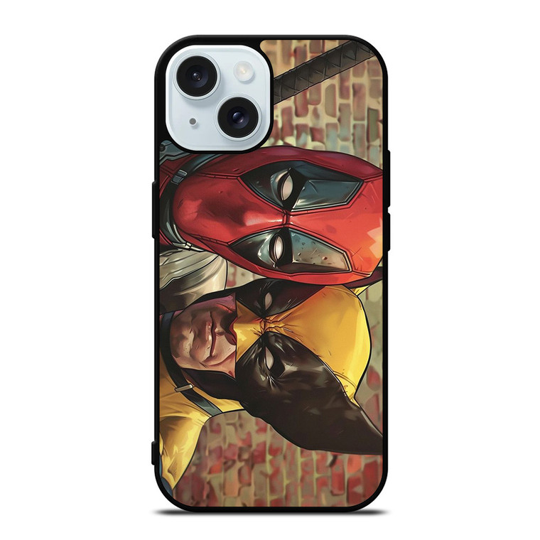 DEADPOOL X WOLVERINE MARVEL COMICS iPhone 15 Case Cover