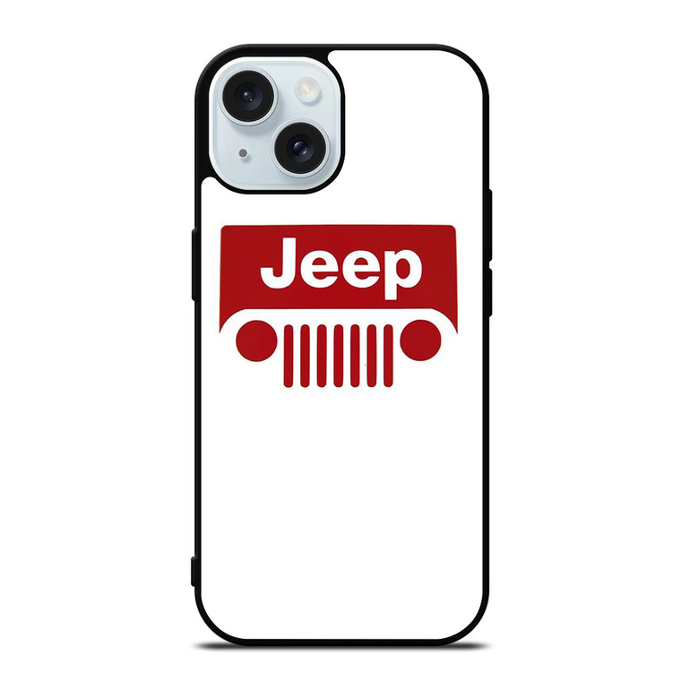 JEEP CAR LOGO RED iPhone 15 Case Cover