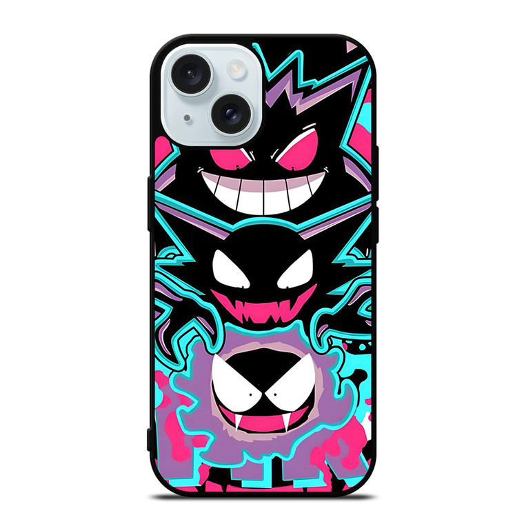 POKEMON GENGAR CUTE POCKET MONSTER iPhone 15 Case Cover POKEMON GENGAR CUTE POCKET MONSTER iPhone 15 Case Cover