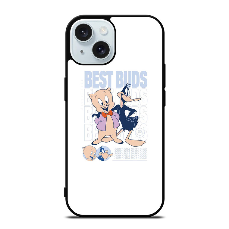 PORKY PIG AND DAFFY DUCKS BEST BUDS iPhone 15 Case Cover PORKY PIG AND DAFFY DUCKS BEST BUDS iPhone 15 Case Cover