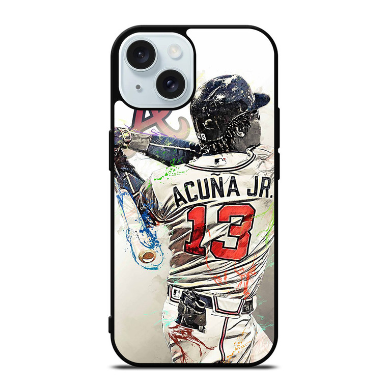 RONALD ACUNA JR 13 ATLANTA BRAVES iPhone 15 Case Cover