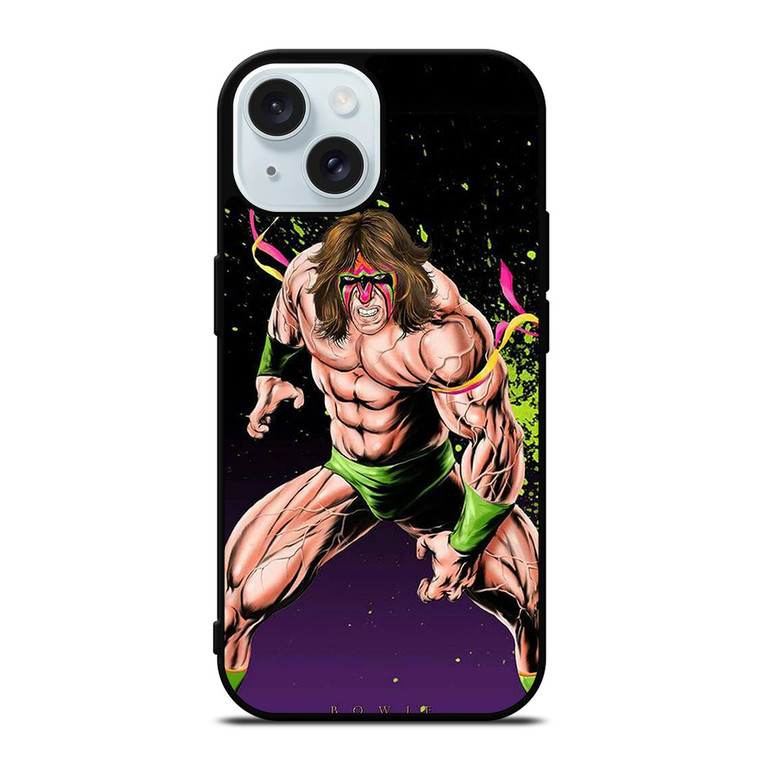 ULTIMATE WARRIOR CARTOON WWE iPhone 15 Case Cover