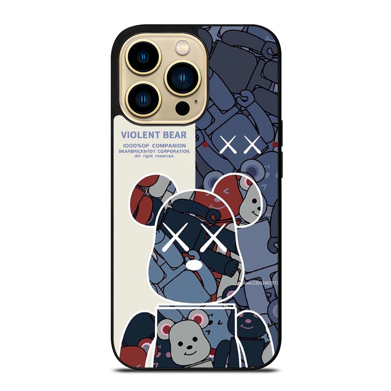 BEAR BRICK VIOLENT BEAR KAWS iPhone 14 Pro Max Case Cover