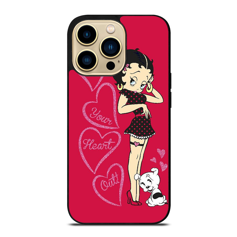 BETTY BOOP EAT YOUR HEART iPhone 14 Pro Max Case Cover