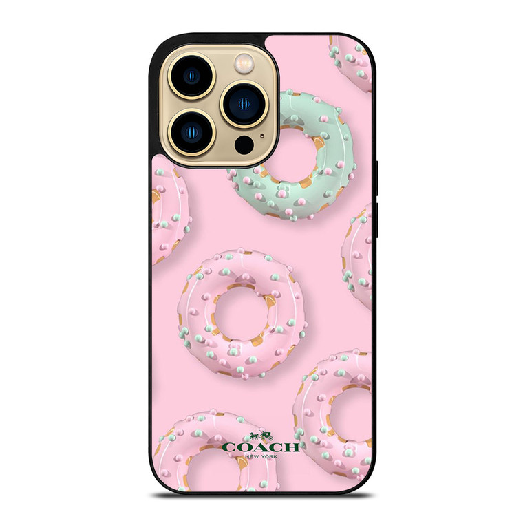 COACH NEW YORK LOGO DONUTS ICON iPhone 14 Pro Max Case Cover