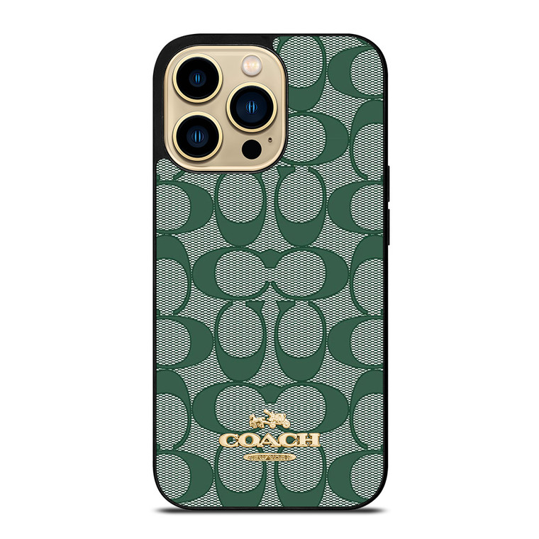 COACH NEW YORK LOGO GREEN ICONS iPhone 14 Pro Max Case Cover