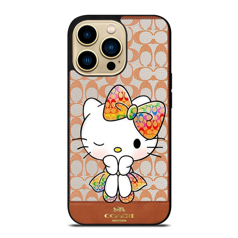 COACH NEW YORK LOGO HELLO KITTY iPhone 14 Pro Max Case Cover