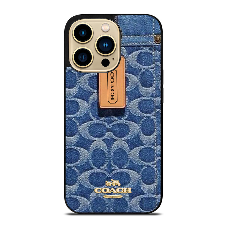 COACH NEW YORK LOGO JEANS BAG iPhone 14 Pro Max Case Cover