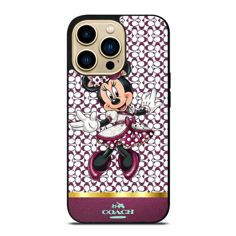 COACH NEW YORK LOGO MINNIE MOUSE DISNEY iPhone 14 Pro Max Case Cover