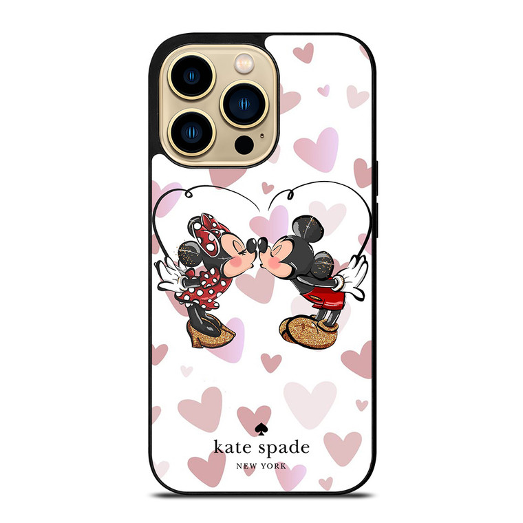KATE SPADE NEW YORK LOGO MICKEY MINNEY MOUSE DISNEY KISS iPhone 14 Pro Max Case Cover