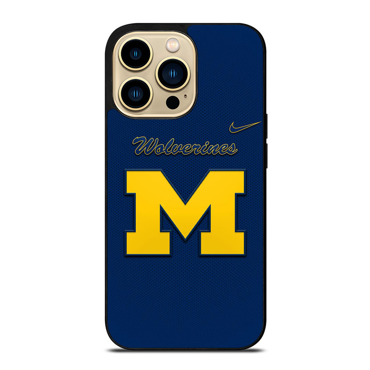 MICHIGAN WOLVERINES LOGO NIKE UNIVERSITY FOOTBALL iPhone 14 Pro Max Case Cover
