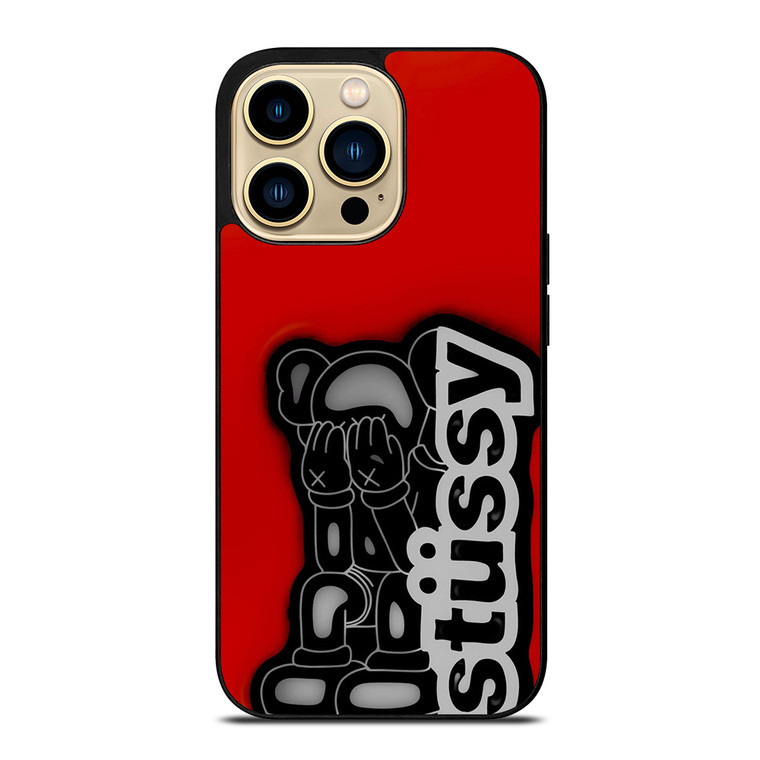 STUSSY X KAWS iPhone 14 Pro Max Case Cover