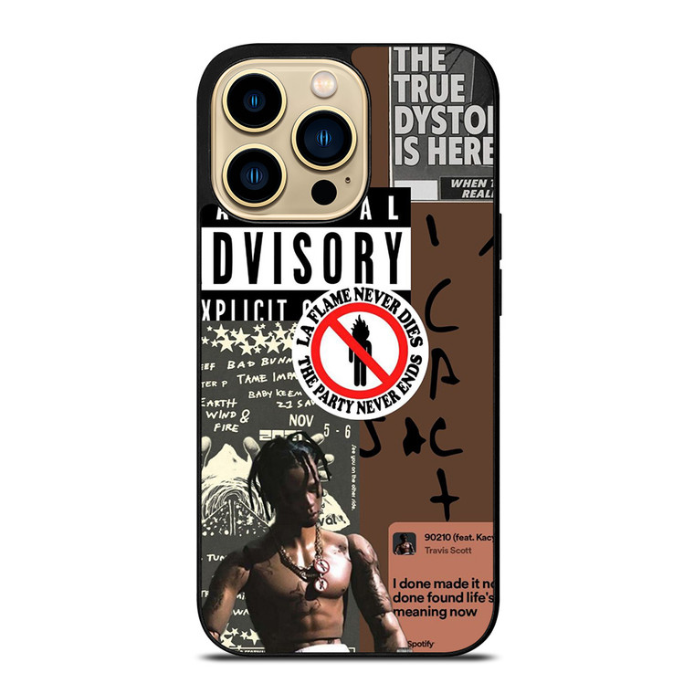 TRAVIS SCOTT RAPPER PARENTAL ADVISORY iPhone 14 Pro Max Case Cover