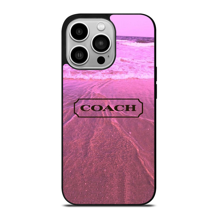 COACH NEW YORK LOGO PINK BEACH iPhone 14 Pro Case Cover